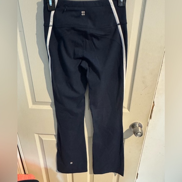 Sweaty Betty Kick Flare Power Workout Trousers Bootleg Navy Size XS - Picture 4 of 16